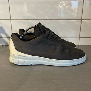 Dunhill Mens Radial Spoiler Low Top Leather Grey Sneakers Size 43 / US10